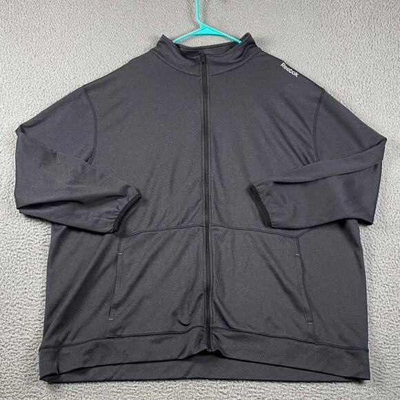 Reebok Playdry Golf Full Zip Jacket Men's 4XL Dark Gray Performance Lightweight - Picture 1 of 9